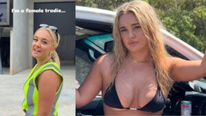 Bikini Tradie’ Claims She Has Right to Work Topless Like Male Co-workers