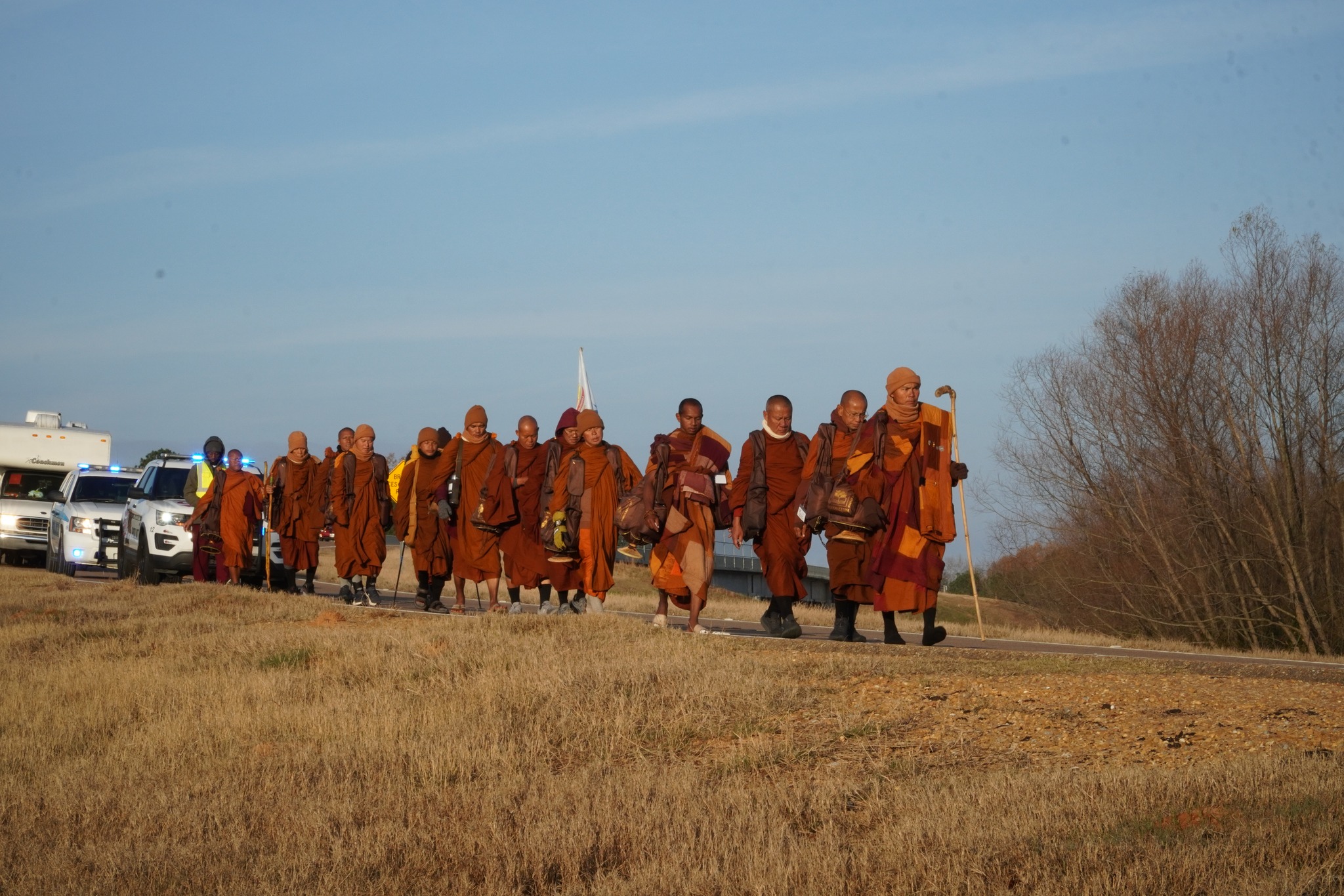 Buddhist Monks Trek 2,300 Miles Across the U.S. for Peace and Compassion