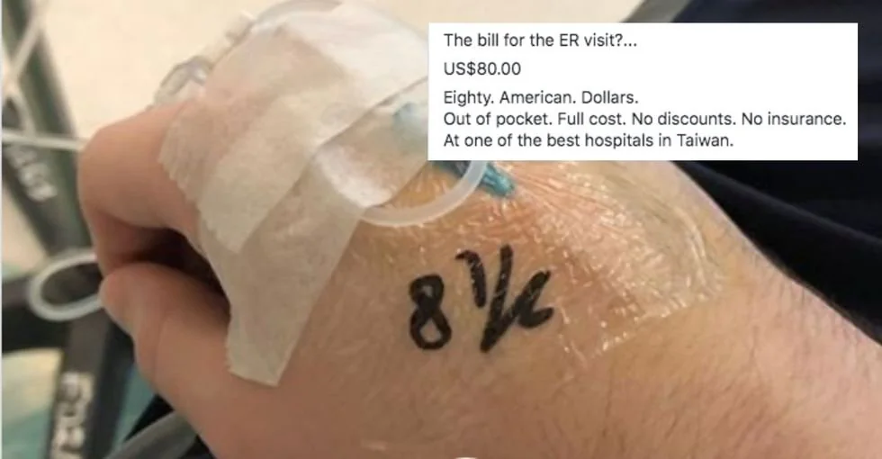 An American Student Went to a Taiwan ER Without Insurance. His $80 Bill Went Viral.