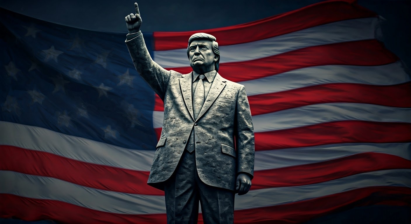 Trump Praises Massive Gold Statue Installed at Doral Golf Resort