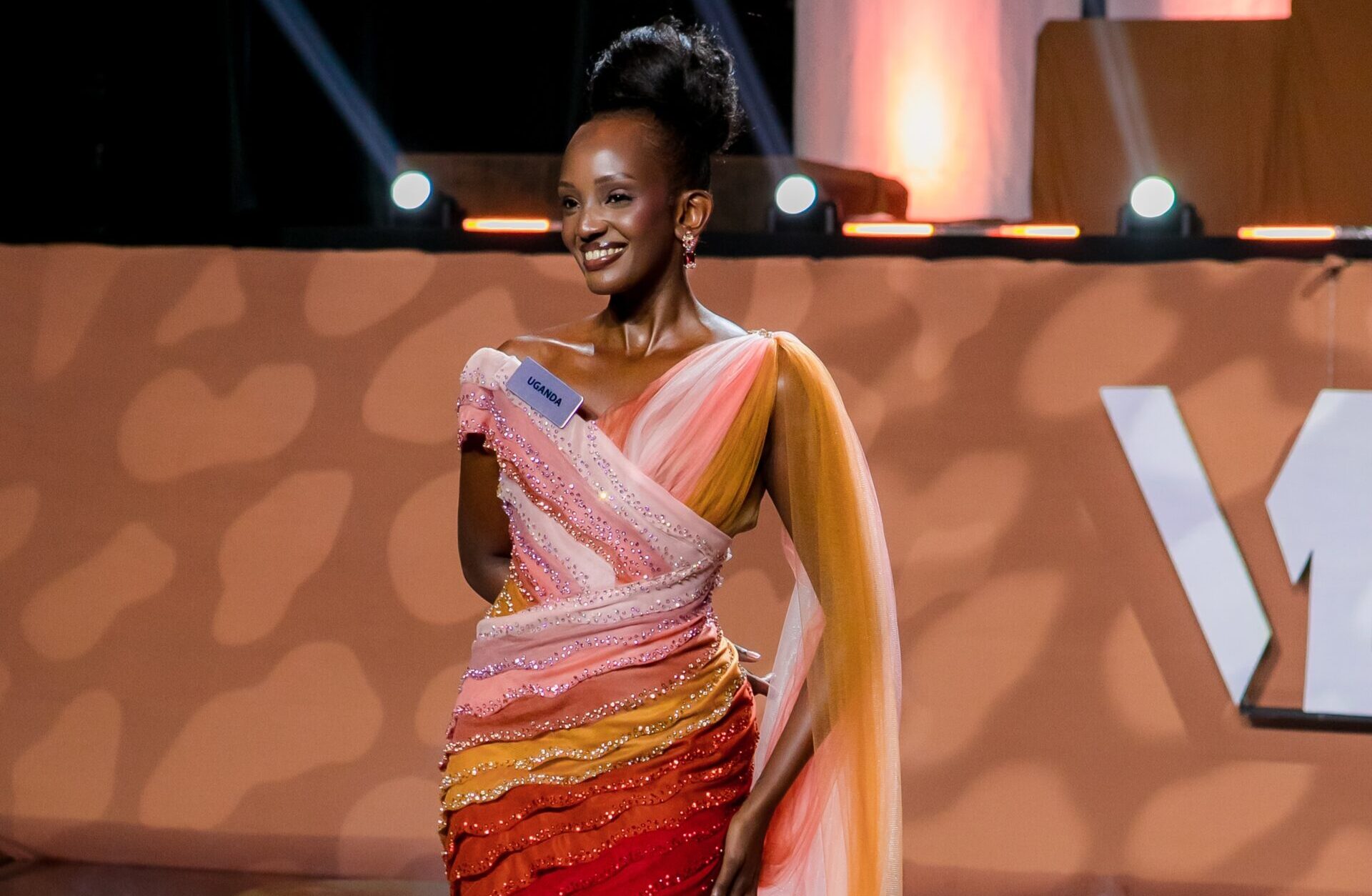 Miss World Uganda Stuns in Gown Inspired by the Layers of Childbirth